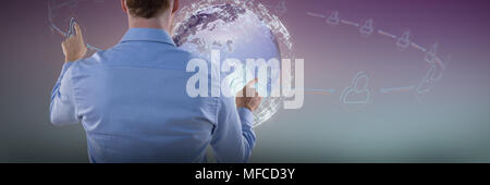 Composite image of businessman presenting Stock Photo