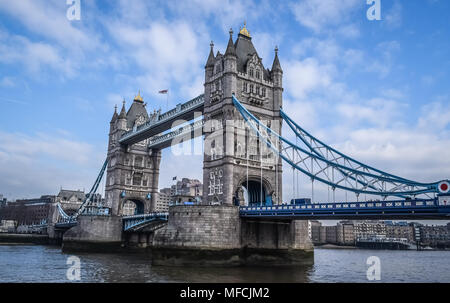 Tower Bridge London. Horizontal view. Stock Photo