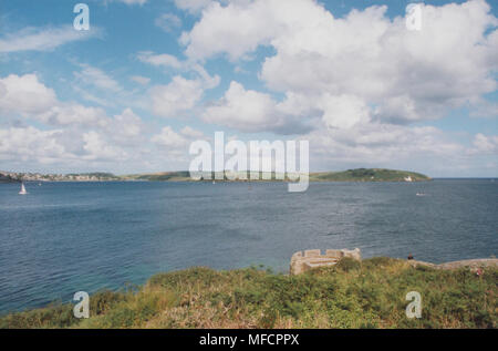 Real Photo View From St Mawes Castle, Cornwall Stock Photo