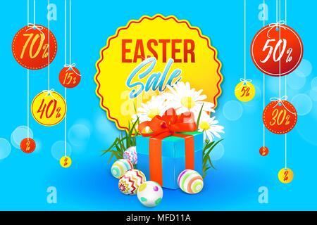Easter sale banner Stock Vector