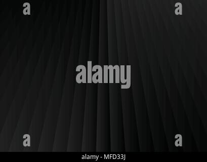 Abstract stripe geometric perspective vertical lines black and gray gradient color background. vector illustration Stock Vector