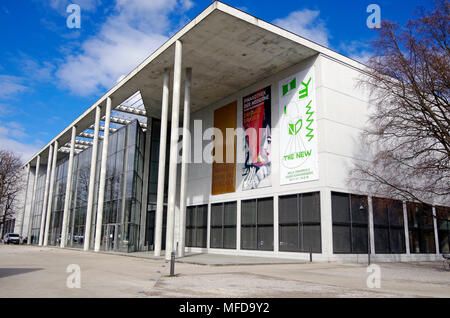 The Pinakothek der Moderne Munich, a modern a modern art museum,  in Munich’s Kunstareal, museum quarter Stock Photo