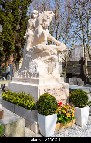 Paris, France - March 23, 2015: Andranik Ozanian, commonly known as Andranik was an Armenian military commander and statesman buried in Paris. Stock Photo