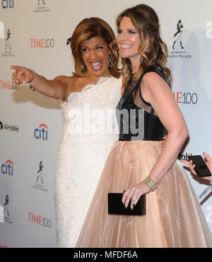 New York, NY, USA. 24th Apr, 2018. Hoda Kotb, Savannah Guthrie attends the 2018 Time 100 Gala at Jazz at Lincoln Center on April 24, 2018 in New York City. Credit: John Palmer/Media Punch/Alamy Live News Stock Photo