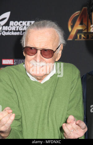 Stan Lee  04/23/2018 The World Premiere of 'Avengers: Infinity War' held at Hollywood, CA  Photo: Cronos/Hollywood News Stock Photo