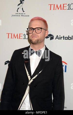 NEW YORK, NY - APRIL 24: Christopher Wylie attend the 2018 Time 100 Gala at Jazz at Lincoln Center on April 24, 2018 in New York City.   People:  Christopher Wylie Stock Photo