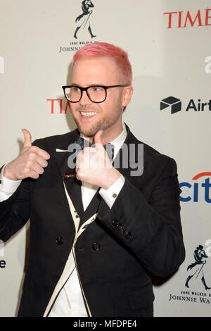 NEW YORK, NY - APRIL 24: Christopher Wylie attend the 2018 Time 100 Gala at Jazz at Lincoln Center on April 24, 2018 in New York City.   People:  Christopher Wylie Stock Photo