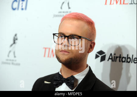 NEW YORK, NY - APRIL 24: Christopher Wylie attend the 2018 Time 100 Gala at Jazz at Lincoln Center on April 24, 2018 in New York City.   People:  Christopher Wylie Stock Photo