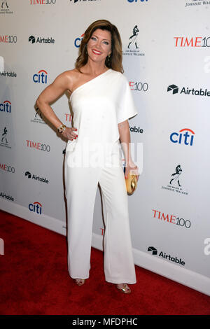 NEW YORK, NY - APRIL 24: Norah O'Donnell attend the 2018 Time 100 Gala at Jazz at Lincoln Center on April 24, 2018 in New York City.   People:  Norah O'Donnell Stock Photo