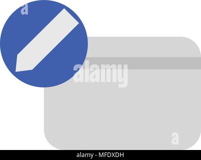 Edit credit card icon, vector icon isolated on white background Stock Vector