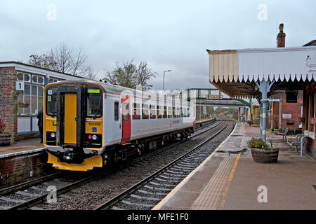 Acle railway station on the Wherry lines between Norwich and Great Yarmouth in Norfolk, UK Stock Photo