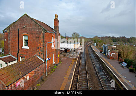 Acle railway station on the Wherry lines between Norwich and Great Yarmouth in Norfolk, UK Stock Photo