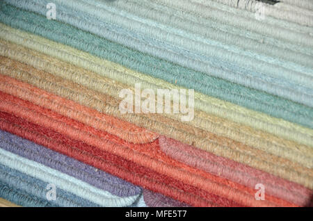 Rug / carpet samples. Stock Photo