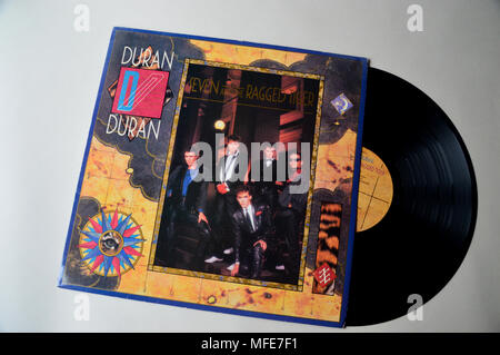 Duran Duran's Seven and the Ragged Tiger Album Sleeve Cover. Stock Photo