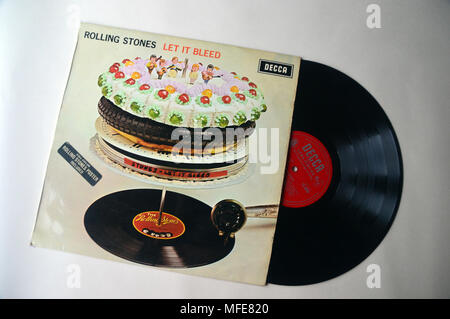 The Rolling Stones (Let it Bleed) Album Sleeve Cover by Decca Records. Stock Photo