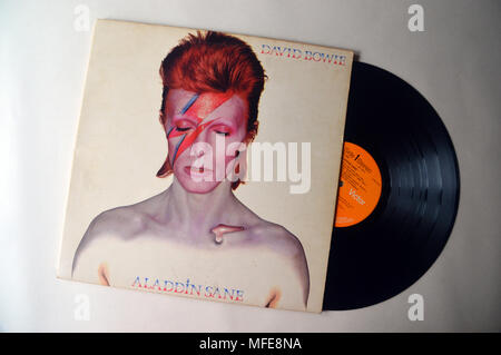 David Bowie's Aladdin Sane Album Sleeve Cover by RCA Records Stock Photo