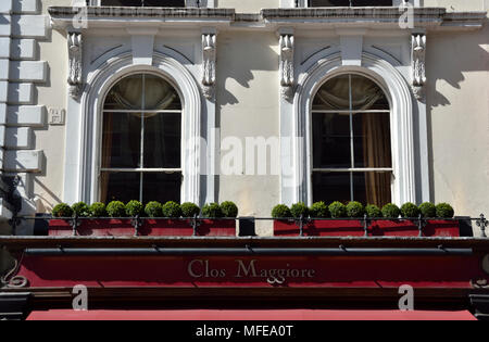Clos Maggiore French restaurant in King Street, Covent Garden, London, UK. Stock Photo