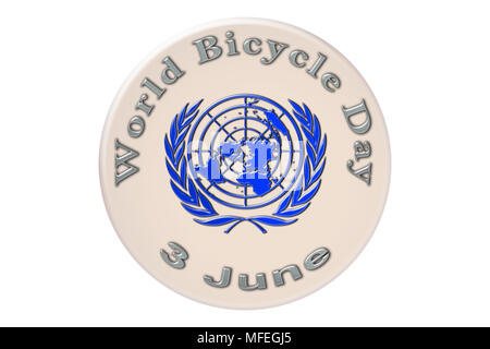 World Bicycle Day , the international holiday of the United Nations, is celebrated on 3 June. Stock Photo