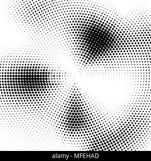 Abstract Halftone Texture. Vector black and white background