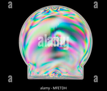 Cross polarization showing stress within plastic CD/DVD case. Stock Photo