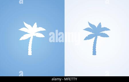 Silhouette of Coconut Palm Stock Vector