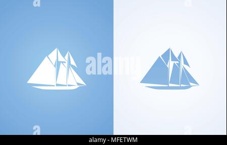 Icon of Sailing Ship Stock Vector