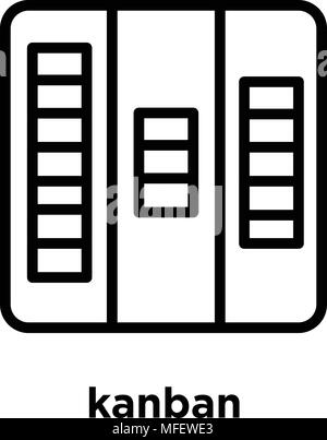 kanban icon isolated on white background, vector illustration Stock Vector