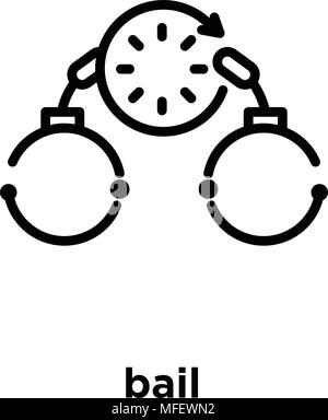 bail icon isolated on white background, vector illustration Stock Vector