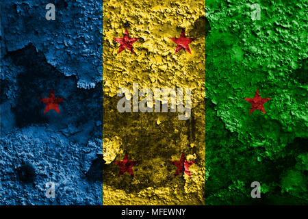 Ogoni Kingdom grunge flag, dependent territory flag Stock Photo