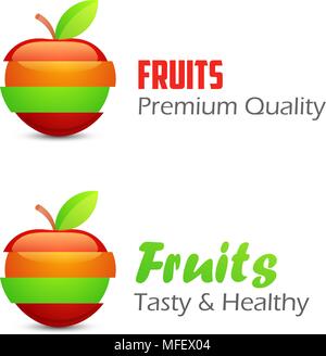 Icons of Fruits Stock Vector