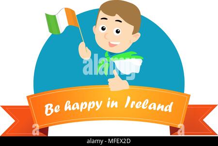 Be Happy in Ireland Stock Vector