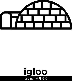igloo icon isolated on white background, vector illustration Stock Vector