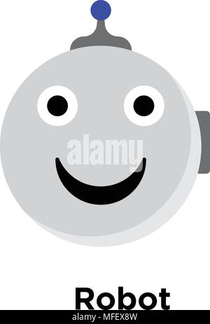 Robot icon isolated on white background, vector illustration Stock Vector