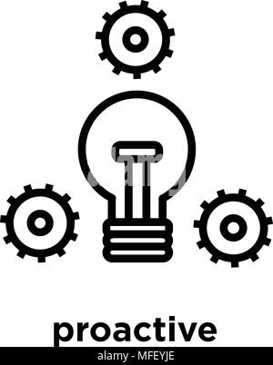 proactive vector icon isolated on transparent background, proactive ...
