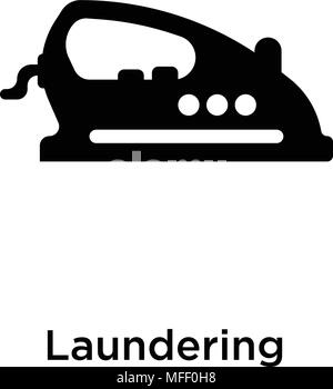 Laundering icon isolated on white background, vector illustration Stock Vector