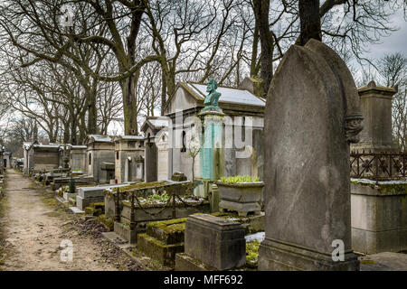 Père Lachaise Cemetery, the largest cemetery in Paris, located in the 20th arrondissement , the most visited necropolis in the world. Paris,France Stock Photo