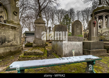 Père Lachaise cemetery, the largest and most visited cemetery  in Paris Stock Photo