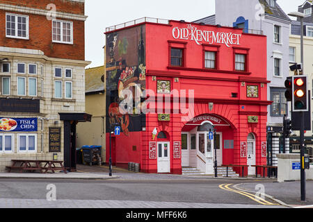 The Old Kent Market emporium building on the seafront in Margate Stock Photo