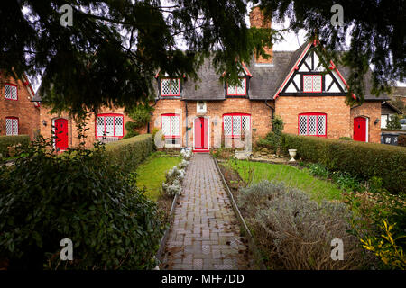 The cottage style Almshouses in Welsh Row, Nantwich Stock Photo