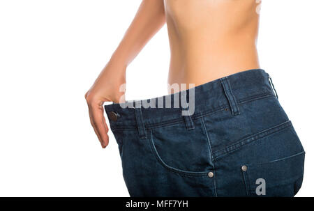 Stomach fat, weight loss and woman feeling workout, training and healthy  diet progress. Female model check body wellness, health and belly exercise  fi Stock Photo - Alamy
