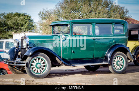 QUEENSTOWN, SOUTH AFRICA - 17 June 2017: Vintage green Dodge Brothers Standard Six limousine car parked at show Stock Photo