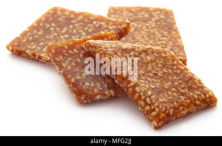 Sesame caramel candy very popular in Indian subcontinent Stock Photo