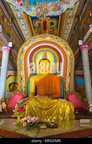 Buddha in Bandarawela Buddhist Temple on Sri Lanka  Stock Photo