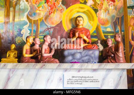 Buddha in Bandarawela Buddhist Temple on Sri Lanka  Stock Photo