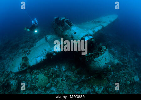 scuba diver at Jake Seaplane Stock Photo - Alamy