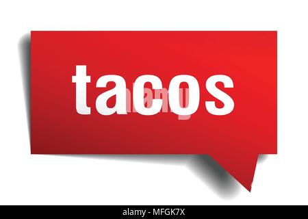 tacos red square sticker isolated on white Stock Vector Image & Art - Alamy