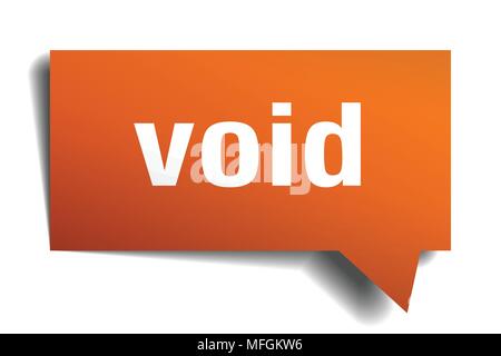 void orange 3d square isolated speech bubble Stock Vector