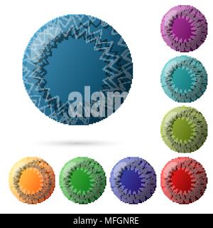 Set of beautiful multicolored buttons for your website design. Vector illustration Stock Vector