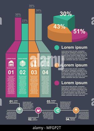 Stylish modern infographics for the design of different projects and your design. Vector illustration Stock Vector