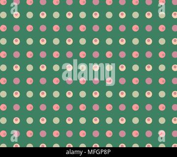 green background with multicolored dots. Can be used for wrapping paper. Vector illustration Stock Vector